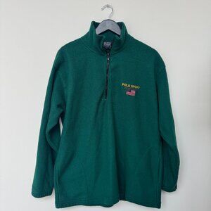Vintage Green Polo Fleece Quarterzip